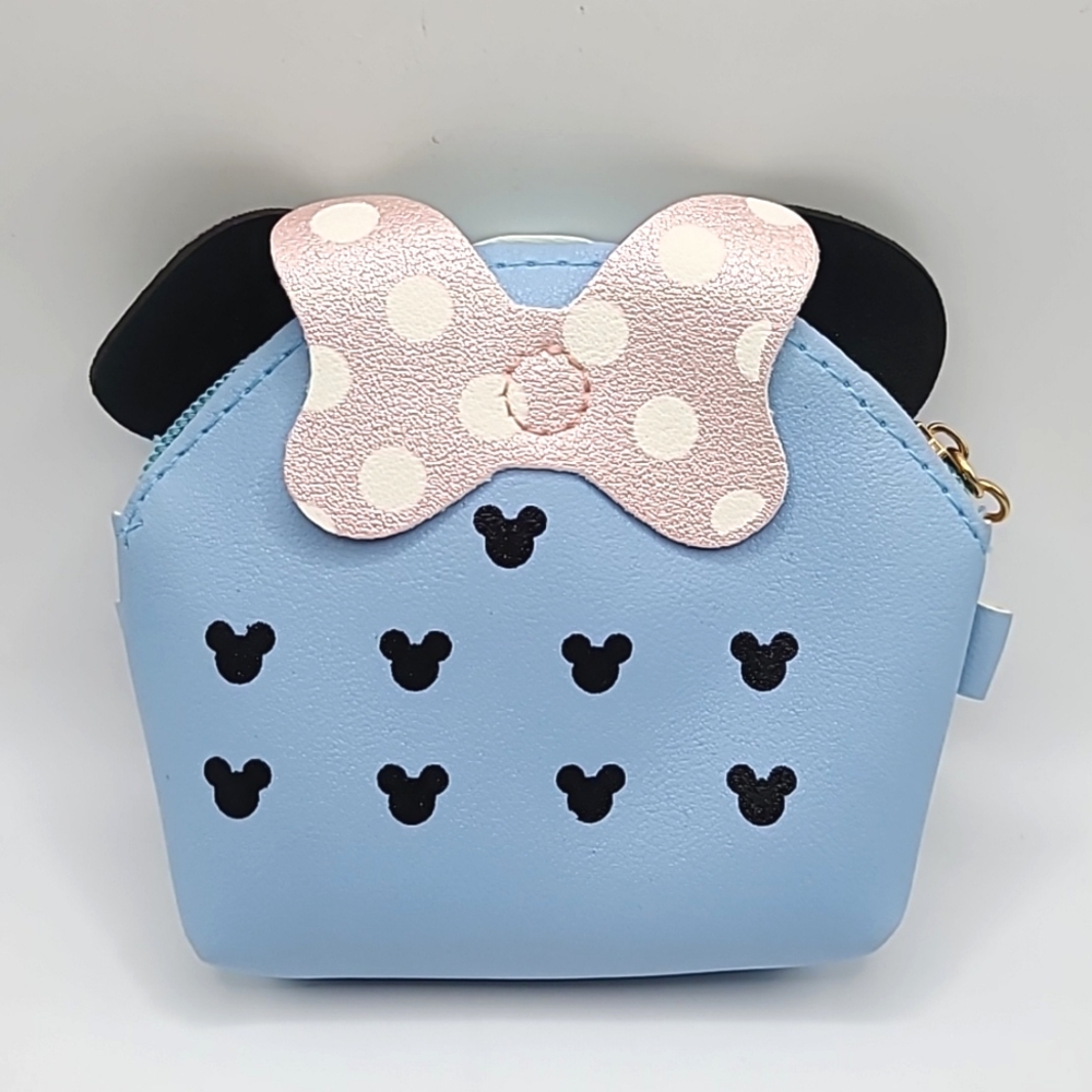 Adorable Blue Minnie Mouse Coin Pouch or Mini Purse - Picture 2 of 4